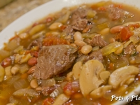 Beef, Bean, and Mushroom Soup