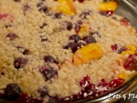 Gluten Free Friday: Blueberry Peach Crumble and a Review of Melt Spread