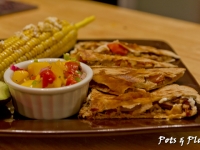 Pulled Pork Quesedillas with Queso Fresco and Mango Salsa