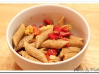 Roasted Red Pepper and Corn Pasta Salad